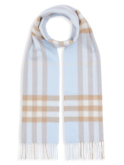 burberry giant check cashmere scarf blue|Burberry reversible check cashmere scarf.